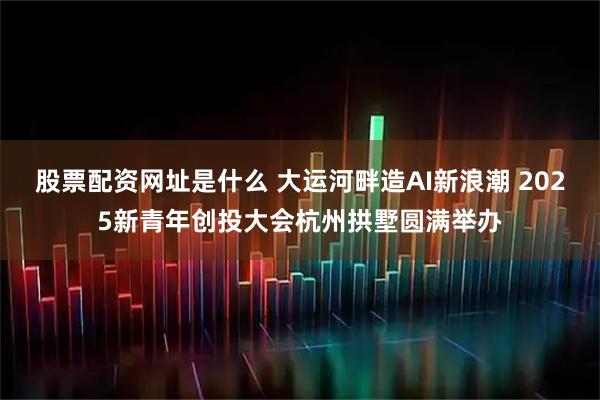 股票配资网址是什么 大运河畔造AI新浪潮 2025新青年创投大会杭州拱墅圆满举办